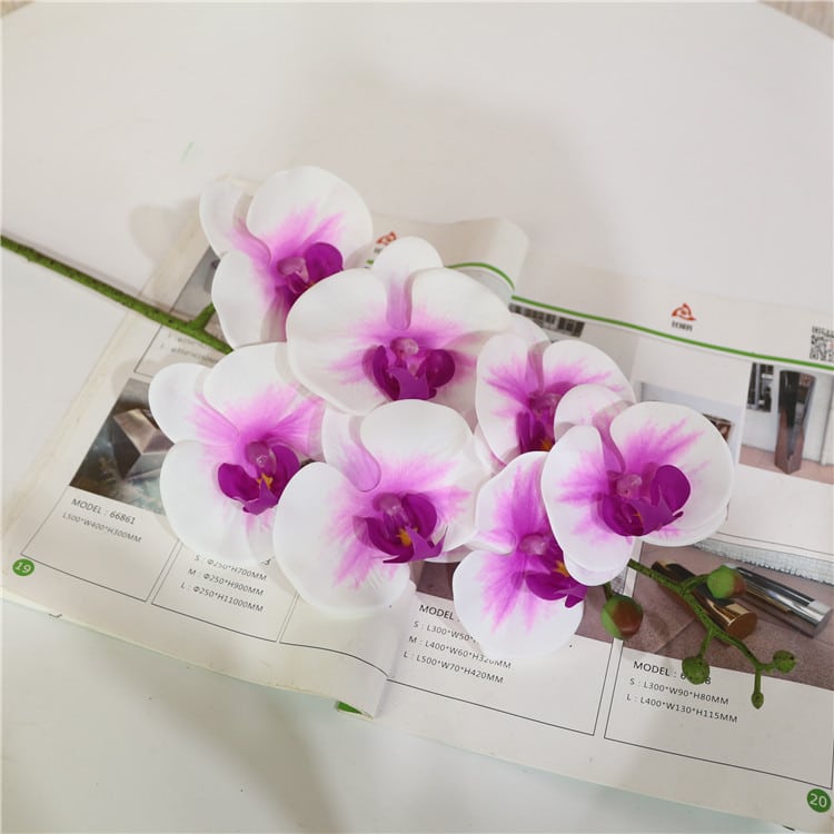 7 fleurs artificielles phalaenopsis