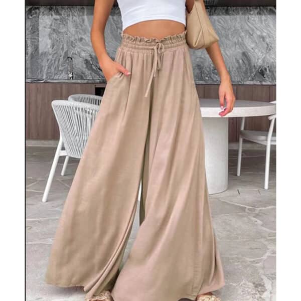 Pantalon élastique large pour femmes – Image 4