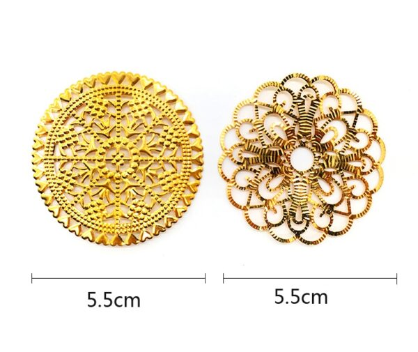 20 pièces. Anneaux ronds ajustables en métal doré pour tubes à cheveux – Image 7
