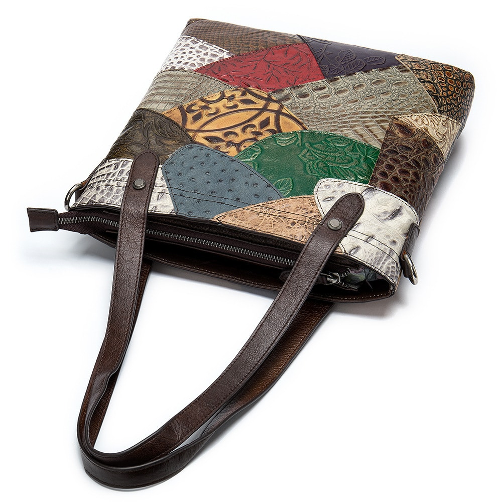 Sac à main de style ethnique. Sac à bandoulière de couleur contrastée pour femmes – Image 5