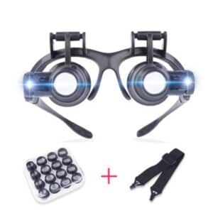 Loupe à fort grossissement avec double verres