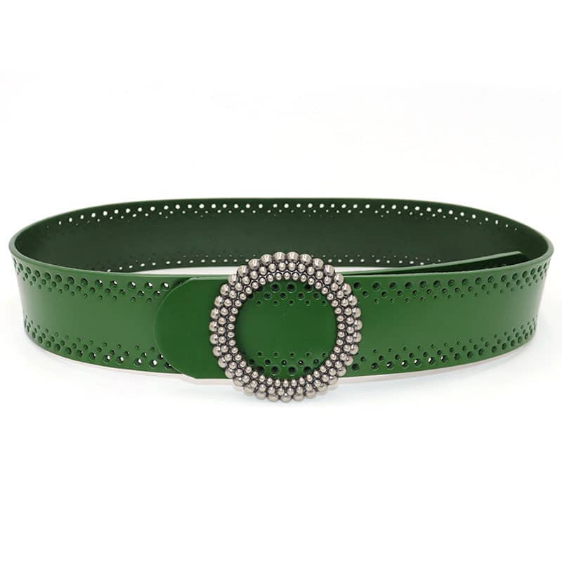 Ceinture verte sans trou pour femmes