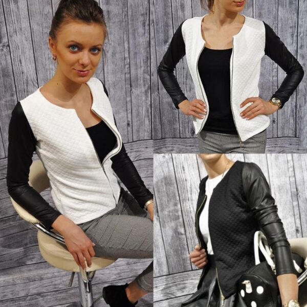 Veste courte décontractée et slim pour femmes – Image 6