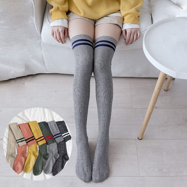 Chaussettes à hauteur des cuisses pour femmes – Image 11