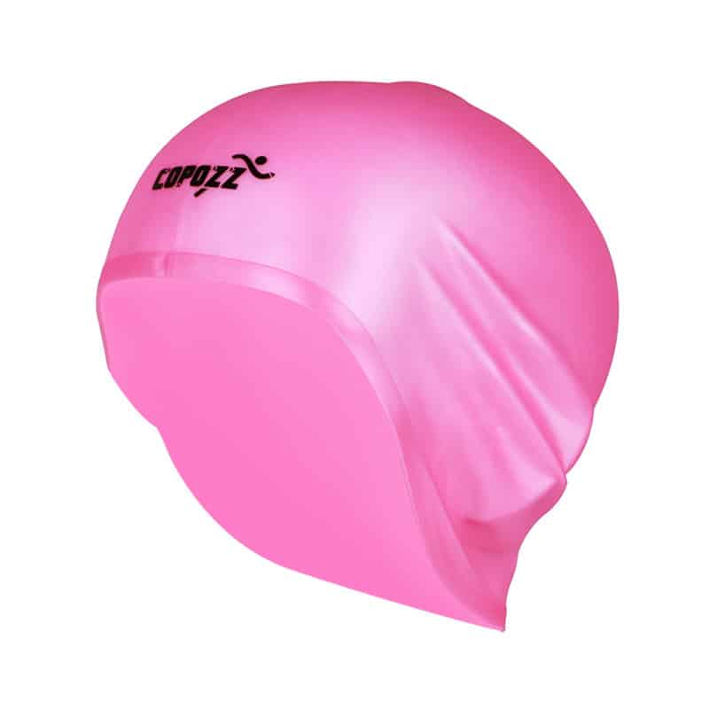 Bonnet de natation en silicone imperméable et élastique. Bonnet de natation couvrant les oreilles et les os de la piscine – Image 7