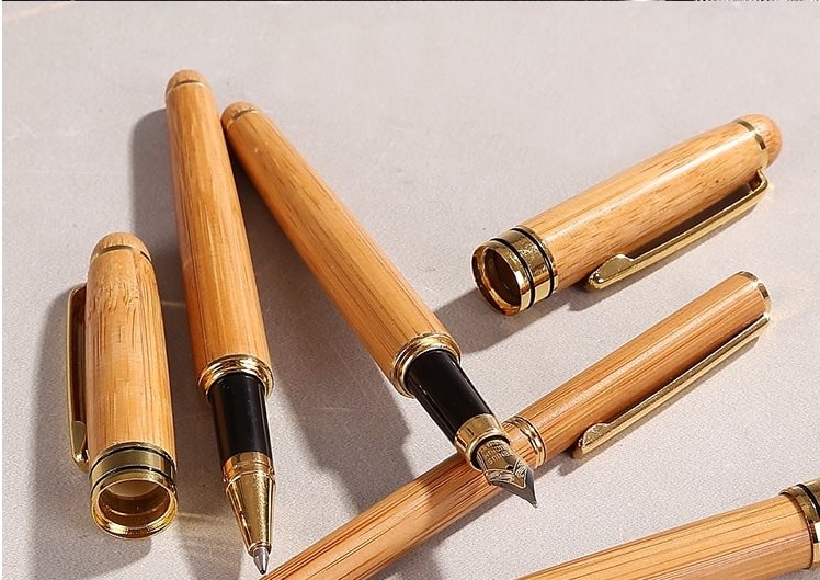Stylo à bille en bambou neutre – Image 8