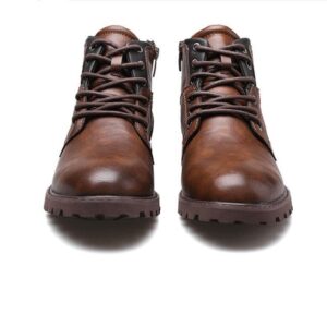 Bottes martin décontractées en cuir véritable pour hommes