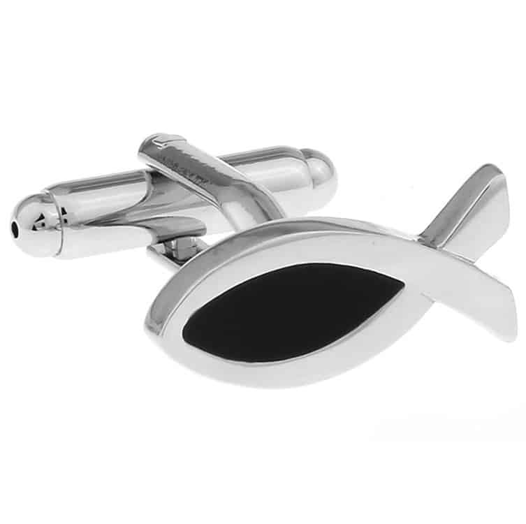2 pièces. Boutons de manchette forme poisson – Image 5