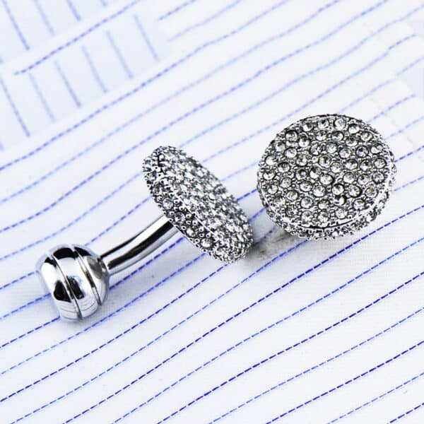 2 pièces. Boutons de manchette en cristal et pierres précieuses pour hommes – Image 5