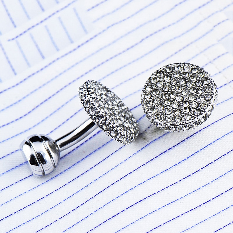 2 pièces. Boutons de manchette en cristal et pierres précieuses pour hommes – Image 5