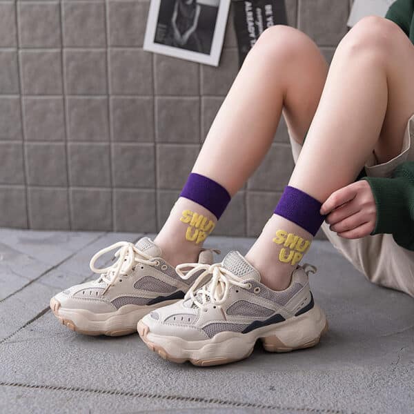 Chaussettes en soie de verre et cristal. Chaussettes à tube fin pour femmes – Image 6