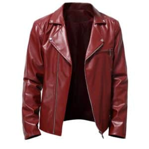 Veste tendance en cuir pour hommes