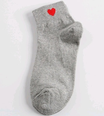 Chaussettes en coton en forme de coeur pour femmes – Image 6