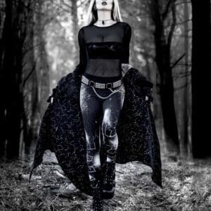 Collant imprimé noir pour femmes