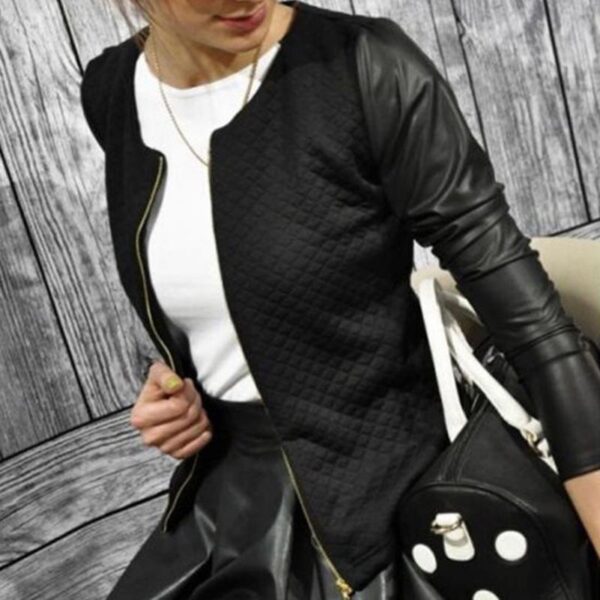 Veste courte décontractée et slim pour femmes – Image 3