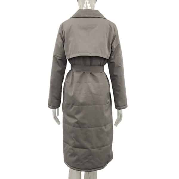 Veste à long col en duvet décontracté pour femmes – Image 3