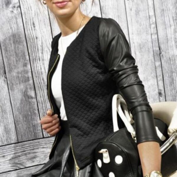 Veste courte décontractée et slim pour femmes – Image 4