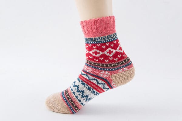 5 pièces/1 pc. Chaussettes en cachemire de style ethnique pour femmes – Image 7