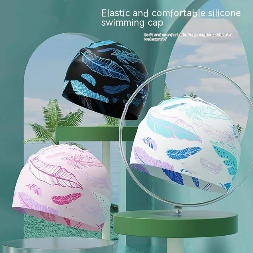 Bonnet de natation confortable et imperméable en silicone – Image 9