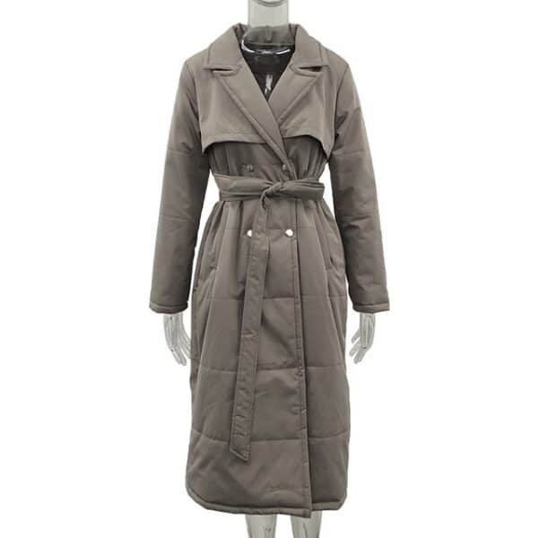 Veste à long col en duvet décontracté pour femmes – Image 2