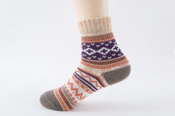 5 pièces/1 pc. Chaussettes en cachemire de style ethnique pour femmes – Image 4