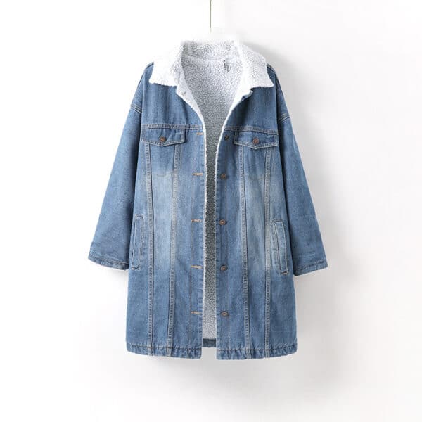Veste en denim chaude élégante pour femmes