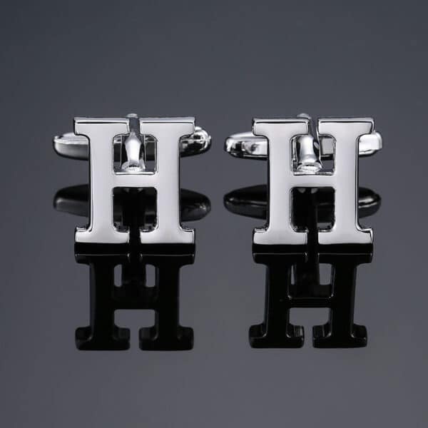 2 pièces. Boutons de manchette masculins en lettres – Image 8