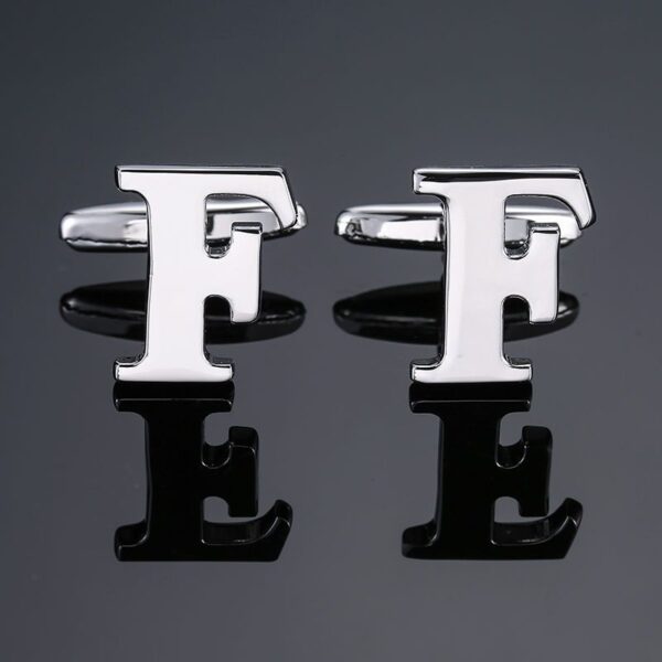 2 pièces. Boutons de manchette masculins en lettres – Image 6