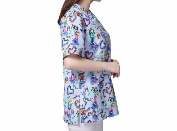 Vêtements de travail pour aide-soignantes, infirmières et médecins confortables en coton – Image 5