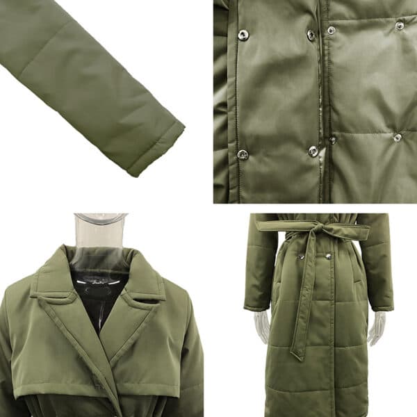 Veste à long col en duvet décontracté pour femmes – Image 4