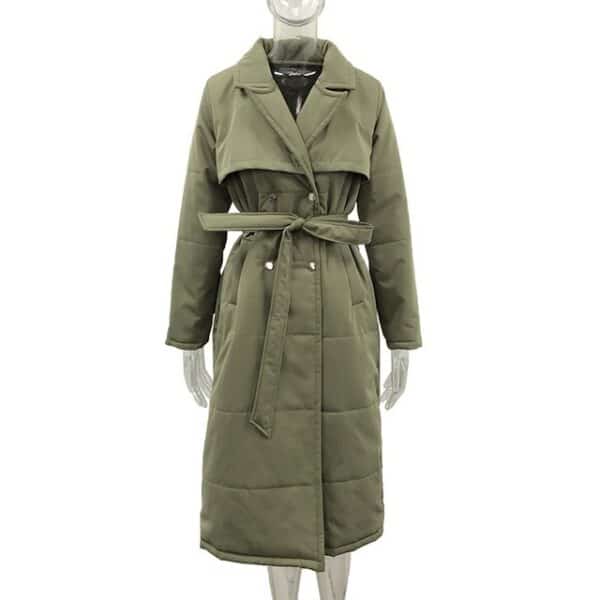 Veste à long col en duvet décontracté pour femmes