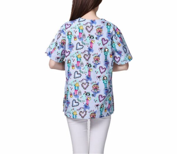 Vêtements de travail pour aide-soignantes, infirmières et médecins confortables en coton – Image 3