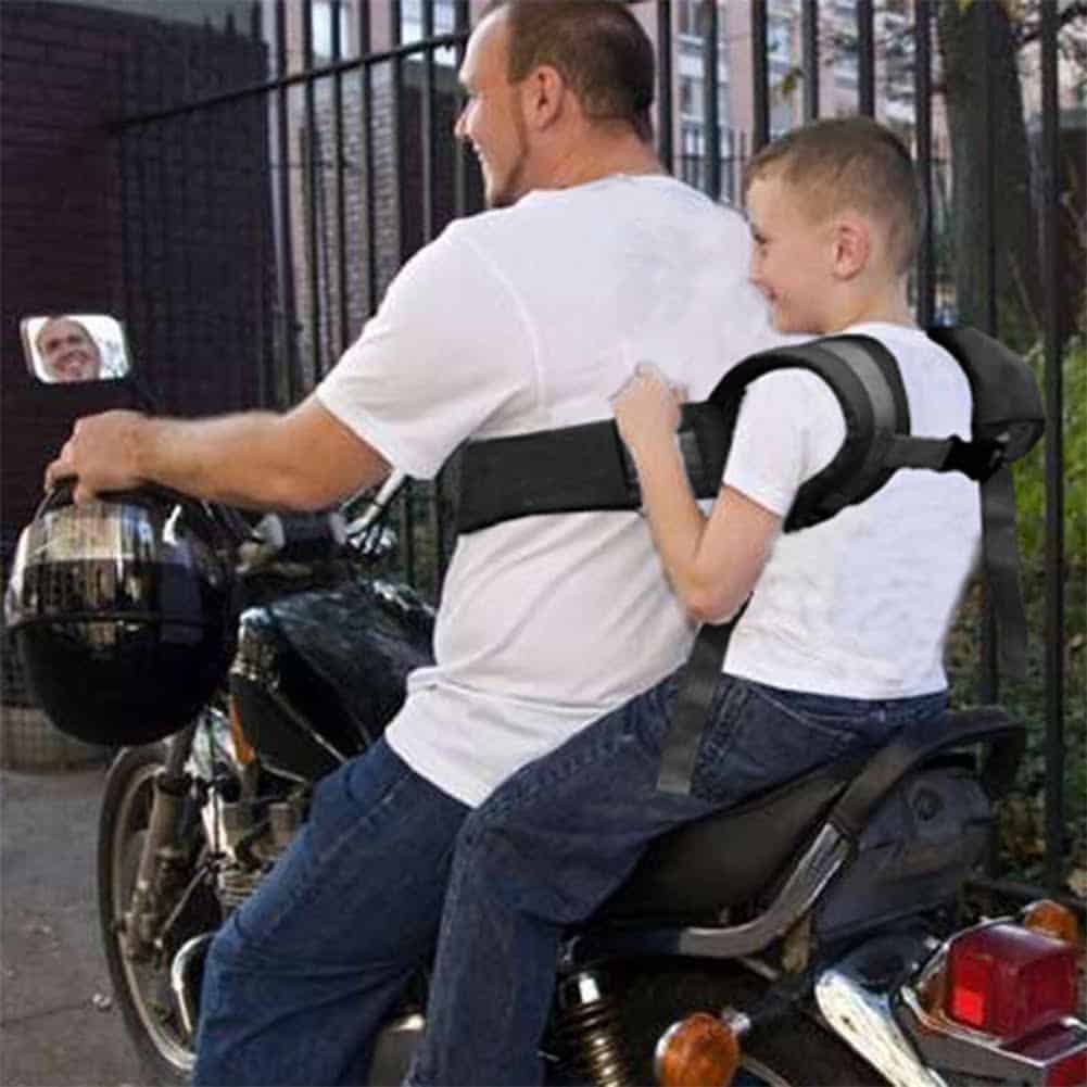 Harnais de sécurité pour enfant à moto et à vélo. Ceinture anti-chute ajustable pour deux-roues
