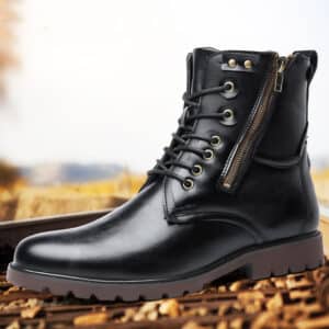 Bottines hautes à fermeture latérale pour hommes