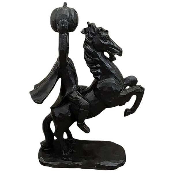 Sculpture de cavalier sans tête. Ornement décoratif en résine – Image 3