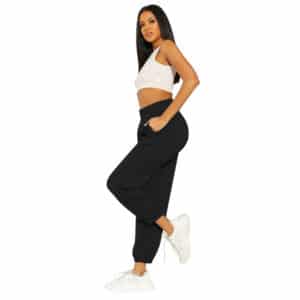 Pantalon de sport de couleur pure à taille haute pour femmes