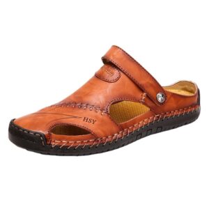 Sandales en cuir véritable élégantes pour hommes