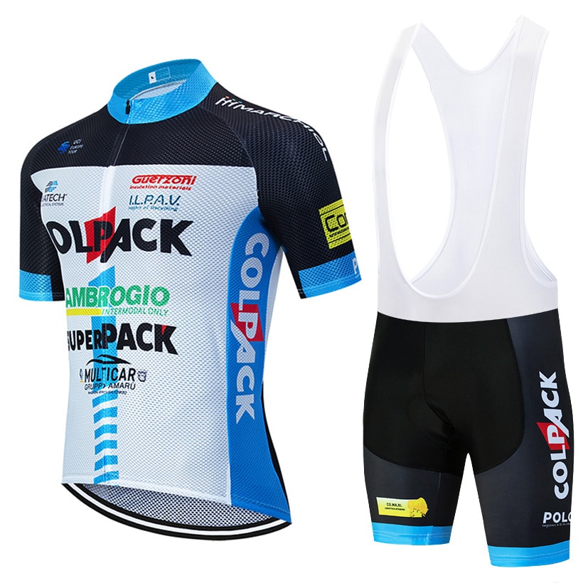 Maillot cycliste à bretelles à manches courtes pour hommes