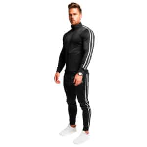 Costume de sport mince à rayures pour hommes