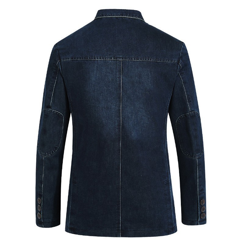 Blazer en denim décontracté de mode pour hommes – Image 2