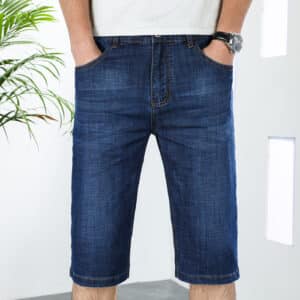 Short droit en denim décontracté à la mode pour hommes