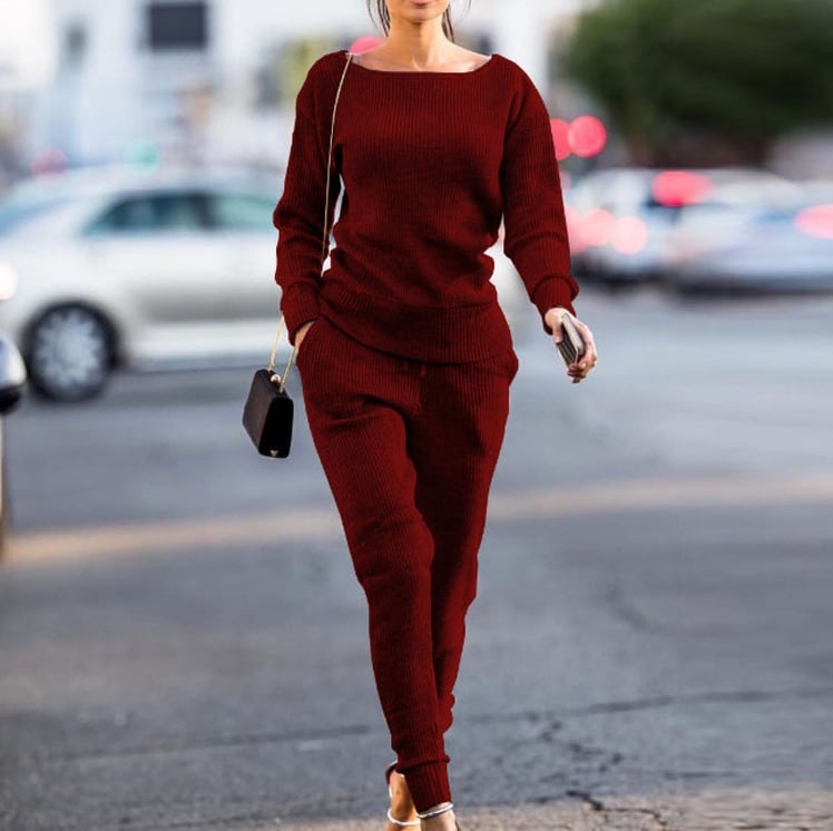 Tenue de sport décontractée à col rond pour femmes – Image 9