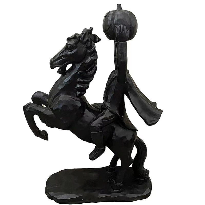 Sculpture de cavalier sans tête. Ornement décoratif en résine – Image 2