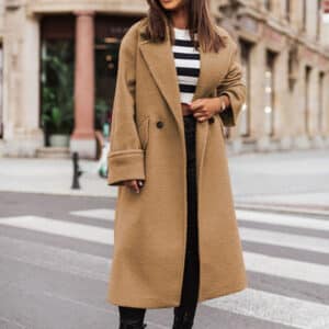 Manteau en laine décontracté à la mode pour femmes