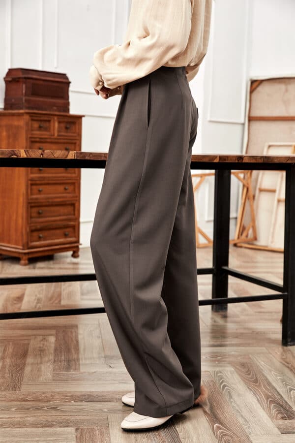 Pantalon taille haute à jambes larges pour femmes – Image 7