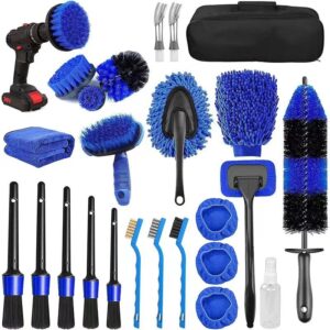 26 pièces. Brosse de nettoyage des pneus. Fournitures de nettoyage pour voitures