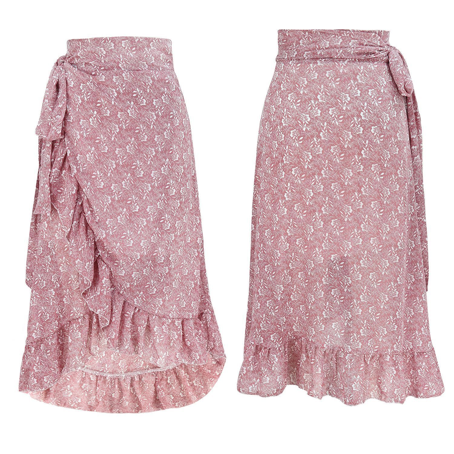 Jupe taille haute en mousseline de soie tendance de mode pour dames – Image 6