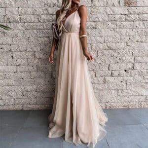 Robe longue élégante et tendance à la mode pour femmes