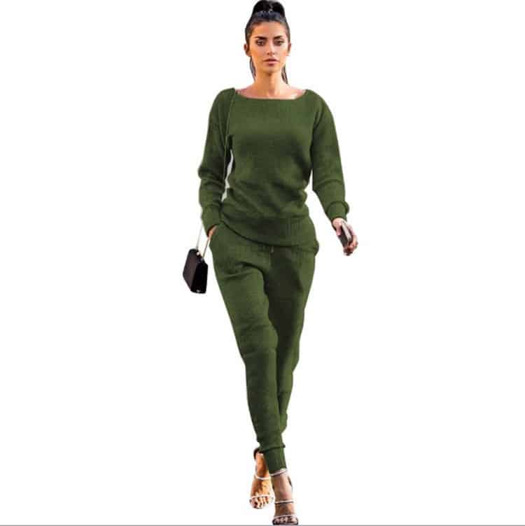 Tenue de sport décontractée à col rond pour femmes – Image 2