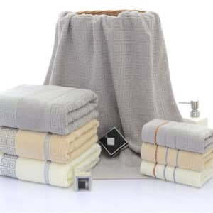 3 pièces. Ensembles de serviettes de bain à grille